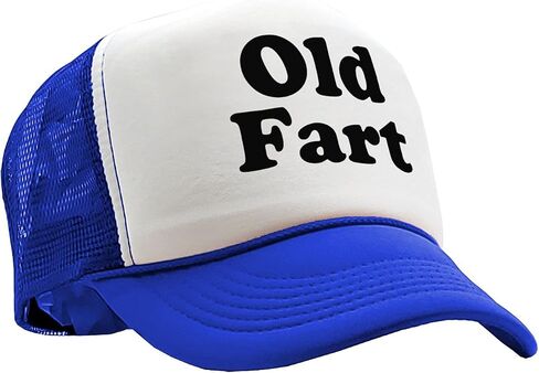 Old Fart - Funny Over The Hill Joke Gag - Vintage Retro Style Trucker Cap Hat in Saudi Arabia
