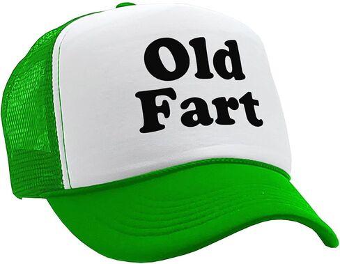 Old Fart - Funny Over The Hill Joke Gag - Vintage Retro Style Trucker Cap Hat in Saudi Arabia