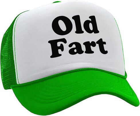 Old Fart - Funny Over The Hill Joke Gag - Vintage Retro Style Trucker Cap Hat in Saudi Arabia