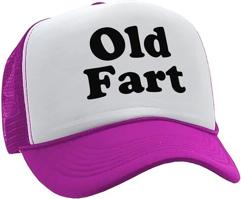 Old Fart - Funny Over The Hill Joke Gag - Vintage Retro Style Trucker Cap Hat in Saudi Arabia