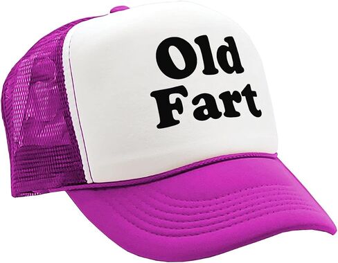 Old Fart - Funny Over The Hill Joke Gag - Vintage Retro Style Trucker Cap Hat in Saudi Arabia