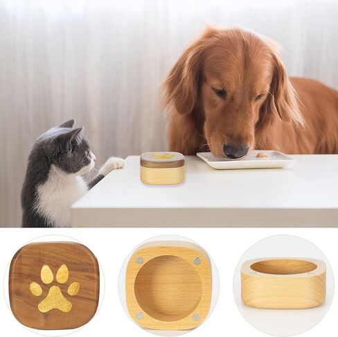 هدايا تذكارية للحيوانات الأليفة للكلاب، صندوق تذكاري لشعر الكلاب الأليفة، صندوق تذكاري أنيق من فراء الحيوانات الأليفة من خشب الجوز مع غطاء، وجرار رماد الكلاب in Kuwait