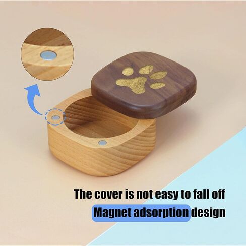 هدايا تذكارية للحيوانات الأليفة للكلاب، صندوق تذكاري لشعر الكلاب الأليفة، صندوق تذكاري أنيق من فراء الحيوانات الأليفة من خشب الجوز مع غطاء، وجرار رماد الكلاب in Kuwait