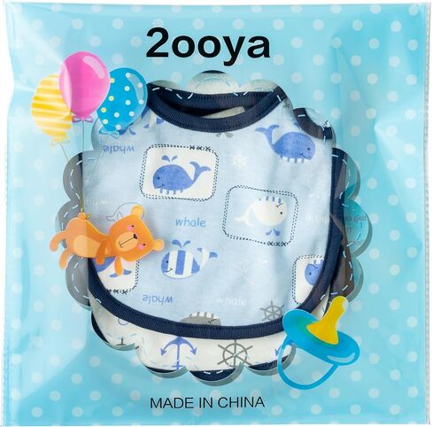 Cotton Drooling Baby Bib - 3Pcs Unisex Boy Girl Cotton Teething Infant Bibs with Adjustable Buttons Blue Whale Toddler Food Bibs Keepsake Baby Gift Photo Props for Baby Shower (6-12 months) in Saudi Arabia