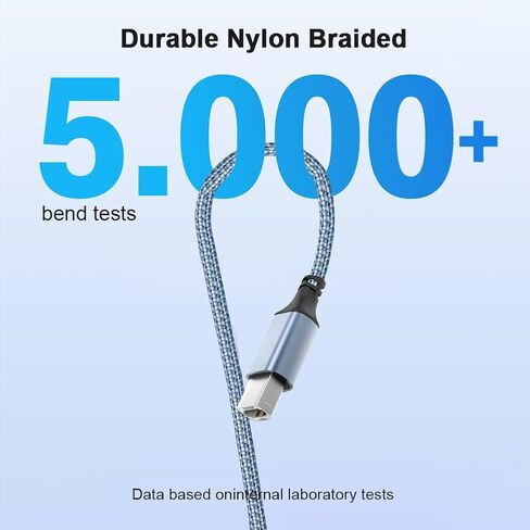 USB B to USB C Printer Cable 1m （3.3 FT ） with USB A to USB C Female Adapter, Compatible with MacBook Pro/Air, Yamaha Piano Keyboard, DAC, iPad DJ Controller MIDI Cable in Saudi Arabia