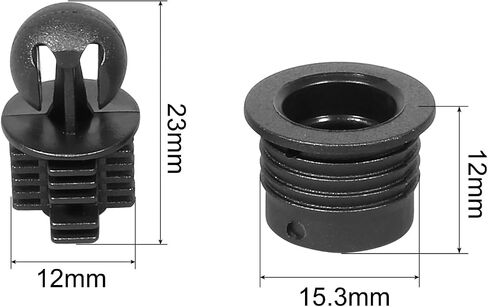 MECCANIXITY Speaker Grill Guides Plastic Black Ball Socket Type Dia 12mm for Speaker Parts Accessories Pack of 8 in Saudi Arabia