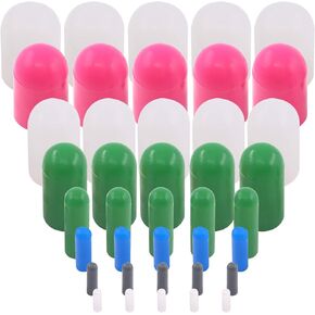 40Pcs Flexible Silicone Rubber Protective End Caps Assortment Kit Withstand High Temperatures for Powder Coating Painting Anodizing Spraying Surface Protection
