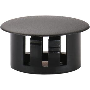 Baomain Plastic Black Locking Hole Plugs Panel Hole Diameter 3/4" (19mm) Black (100PCS)