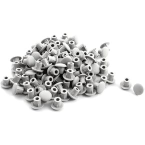 uxcell Home Furniture Decor 5mm Gray Plastic Screw Hole Cover Plugs 100pcs