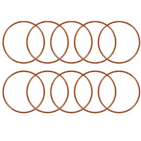 uxcell Silicone O-Ring, 48mm OD, 44mm ID, 2mm Width, VMQ Seal Rings Gasket, Red, Pack of 10