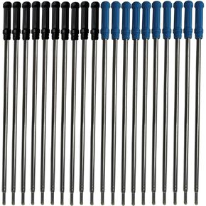 6 Pcs Black Ink Pen Refills,1 mm Medium Point 4.57 inch Length Replaceable Refills Metal Gel Ink Refill Rolling for Retractable Ballpoint Pens Office School (Black)