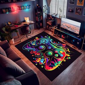 KROMM Gaming Rug for Boys Room - Gamer Rug for Bedroom and Living Room - 60x40 inches
