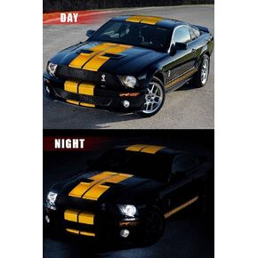 VViViD Reflective Gloss Yellow Vinyl Car Wrap Film DIY Roll Easy to Install No-Mess Decal (1ft x 48 Inch)