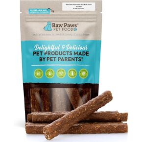 Raw Paws Alternative Soft Bully Sticks for Dogs, 6-inch, 15-ct - Made in USA - Dog Chews Rawhide Free - Soft Dog Chews for Senior Dogs - Rawhide Free Dog Treats - Puppy Chews for Teething