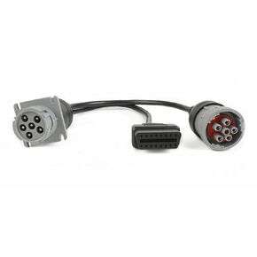 J1708 6pin Male to 6pin Female to OBD2 Splitter Cable for Freightliner Truck