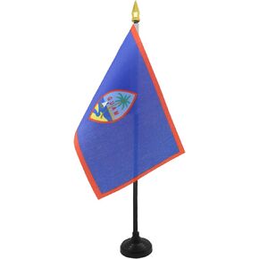 AZ FLAG Guam Table Flag 4'' x 6'' - Guamanian Desk Flag 15 x 10 cm - Golden Spear top