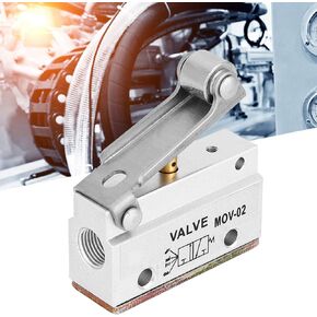 Roller Lever Pneumatic Mechanical Valve, MOV02 G18 Pneumatic Air Thread Roller Lever Mechanical Valve Manual Control Valves