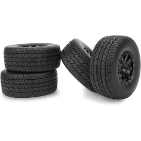 VGEBY 4pcs RC Tire, RC Short-Course Truck Tire RC Car Wheel Type Replacement Fit for 1/10 Slash (10044) Slash Tires Traxxas Slash Wheels and Tires Short Course Rc Tires