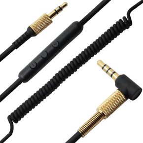 Replacement Audio Cable for Marshall Major II Monitor MID Headphones Cord with Mic & Volume Control Remote (Black)