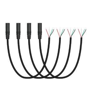 4Pcs 3.5mm Female Plug to 4Pin Bare Wire Open End Cable 1.6FT, TRRS 4 Pole 1/8'' 3.5mm Female Jack Stereo Audio Wire Replacement Cable, for 3.5mm Audio Earphone Microphone DIY Replacement & Repair