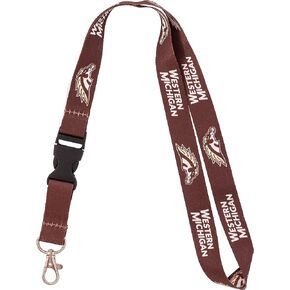 Desert Cactus Western Michigan University Lanyard Broncos WMU Car Keys ID Badge Holder Keychain Detachable Breakaway Snap Buckle (Brown)