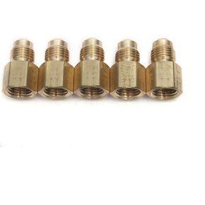 LTWFITTING Brass Flare 5/16" OD x 1/4" Female NPT Female Connector Tube Fitting(Pack of 5)