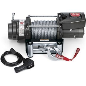 WARN 68801 16.5ti Series Electric 12V Heavyweight Thermometric Winch with Steel Cable Wire Rope: 7/16" Diameter x 90' Length, 8.25 Ton (16,500 lb) Pulling Capacity