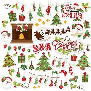 Paper Die Cuts - Christmas Eve - Over 60 Cardstock Scrapbook Die Cuts - by Miss Kate Cuttables