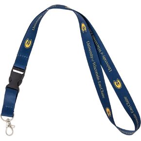 Desert Cactus University of Wisconsin Lanyard Eau Claire UWEC Blugolds Car Keys ID Badge Holder Keychain Detachable Breakaway Snap Buckle (Blue)