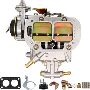 New 2 Barrel 38/38 Carburetor for Weber 38x38 4 CYL Electric Choke Compatible with BMW VW Ford Jeep Toyota Pickup, for Fiat Renault Dodge Daewoo Mitsubishi 390CFM Part#19830.202