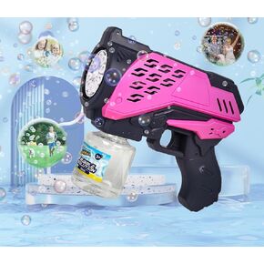 Bubble Gun for Kids and Toddlers Bubble Machine with 1 Bubble Solutions (80ml) Automatic Bubble Maker for Children Outdoor Bubbles Toys