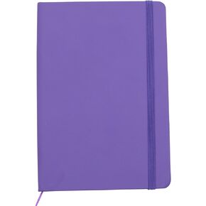 YIKANGHENG Hardcover Journal Notebook, 1 Pcs A5 PU Leather Cover With Bandage 80 Sheets (160 Pages) 8 mm Ruled Diary Notebooks (Purple)