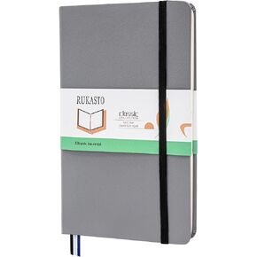 Hardcover Notebook Blank Journal Sketchbook for Drawing, Medium 5.5 by 8.4 Inch, 100 GSM Thick Paper (Green, Plain)