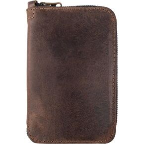 Hide & Drink, Zippered Journal Cover for Moleskine Notebook, XL Size (7.5 x 9.75 in. Notebook NOT Included) Full Grain Leather, Handmade, Bourbon Brown