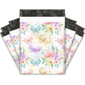 10x13 (100) Butterfly Spring Designer Poly Mailers Waterproof Self Sealing Tear Resistant Polymailers Shipping Envelopes Premium Printed Bags For Small Businesses