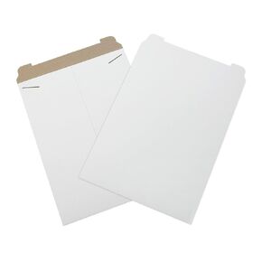 Aviditi 18" x 24" Stayflats Rigid Flat Mailers, White, For Keeping Documents, Photos, and Artwork Protected During Shipping (50 Pack)