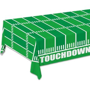 Gatherfun Football Theme Party Disposable Tablecloth Plastic Touchdown Table Cover for Birthday Party Football Party Games Decoration 54 X 108Inch 3 Pack