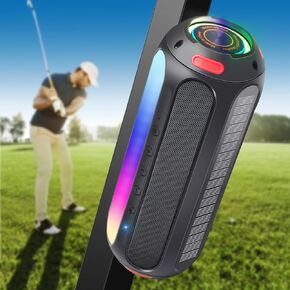 PARKVISION Magnetic Bluetooth Speaker for Golf Cart- Golf Cart Outdoor Speaker -IPX7 Waterproof Golf Speaker - Built-in 5000mAh Battery -Solar Portable Speaker-30W Loud with Bass-24 Hour Battery