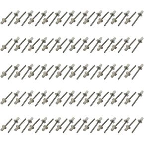 uxcell 5mmx10mm Aluminum Countersunk Head Closed End Blind Rivets Fastener 100pcs