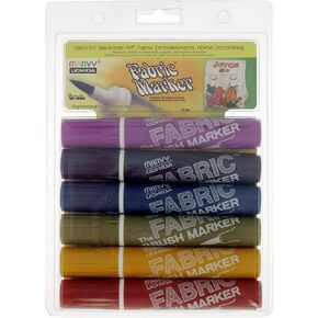Uchida 7226D Brush Fabric Marker, Set of 6