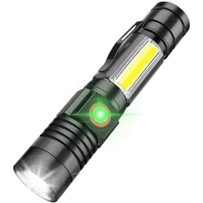 LED Tactical Flashlight, Magnetic Flashlight, 1000 Lumens Super Bright Flash Light with COB Work Light, Waterproof, 4 Modes, Pocket LED Flashlights for Outdoor Camping Emergency
