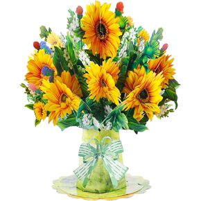 Bird of Paradise Bouquet, Envelope, Flower Dimensional Greeting Card, Ideal Gift for Mom, Godmother, Stepmother, Sister, Grandmother, Mother-In-Law, Aunt, Wife, Daughter