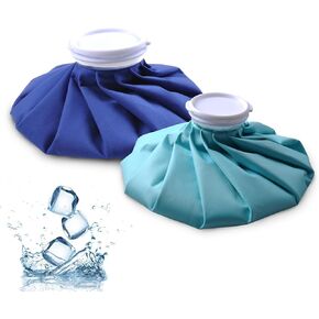 Ice Pack, Ice Bags for Injuries Reusable 2Pcs, 11" Ice Bags Hot Water Bag for Hot & Cold Therapy and Pain Relief, No-Leak Elastic Breathable Ice Bag