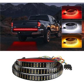 1797 Tailgate Light Bar 60 Inch LED Brake Light Strip for Truck Bed Turn Signal Reverse Fit Car Pickup Ford Dodge RAM GMC Chevy Silverado Tacoma Tundra Exterior Rear Accessories 12V Waterproof