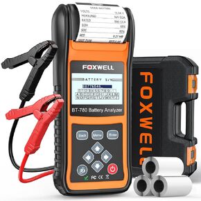 (Upgraded BT705) FOXWELL BT780 Car Battery Tester 6V 12V 24V - Automotive Battery Load Tester with Printer - 100-2000CCA Digital Battery Analyzer for Car Heavy Duty Truck Marine SUV Boat RV and More