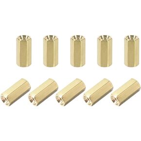 uxcell M2.5x10mm Female-Female Hex Brass PCB Motherboard Spacer Standoff for FPV Drone Quadcopter, Computer & Circuit Board 50pcs