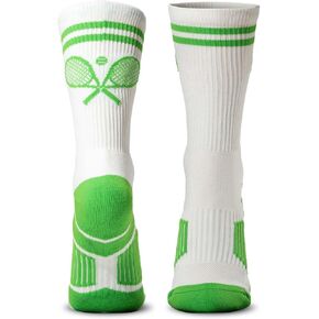 ChalkTalkSPORTS Tennis Athletic Woven Mid-Calf Socks | Performance Socks for Tennis