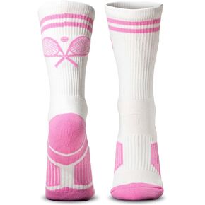 ChalkTalkSPORTS Tennis Athletic Woven Mid-Calf Socks | Performance Socks for Tennis