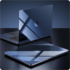 for MacBook Air 13.6 inch Case M3 M2 2024-2022, Model A3113 A2681 [Exclusive Midnight] [Outshine Bare Beauty] Hard Shell Cover for MacBook Air M2 13 inch Case - Crystal Midnight