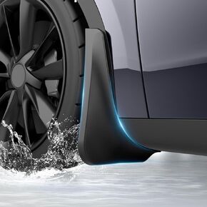 الإصدار الجديد من اللوحات الطينية من طراز Tesla Model Y، [OEM، بدون حفر]، واقيات من الدرجة العسكرية للحماية من جميع الأحوال الجوية، ملحقات واقي إطارات السيارة السميكة لطراز Tesla Y 2024-2020 (مجموعة من 4)